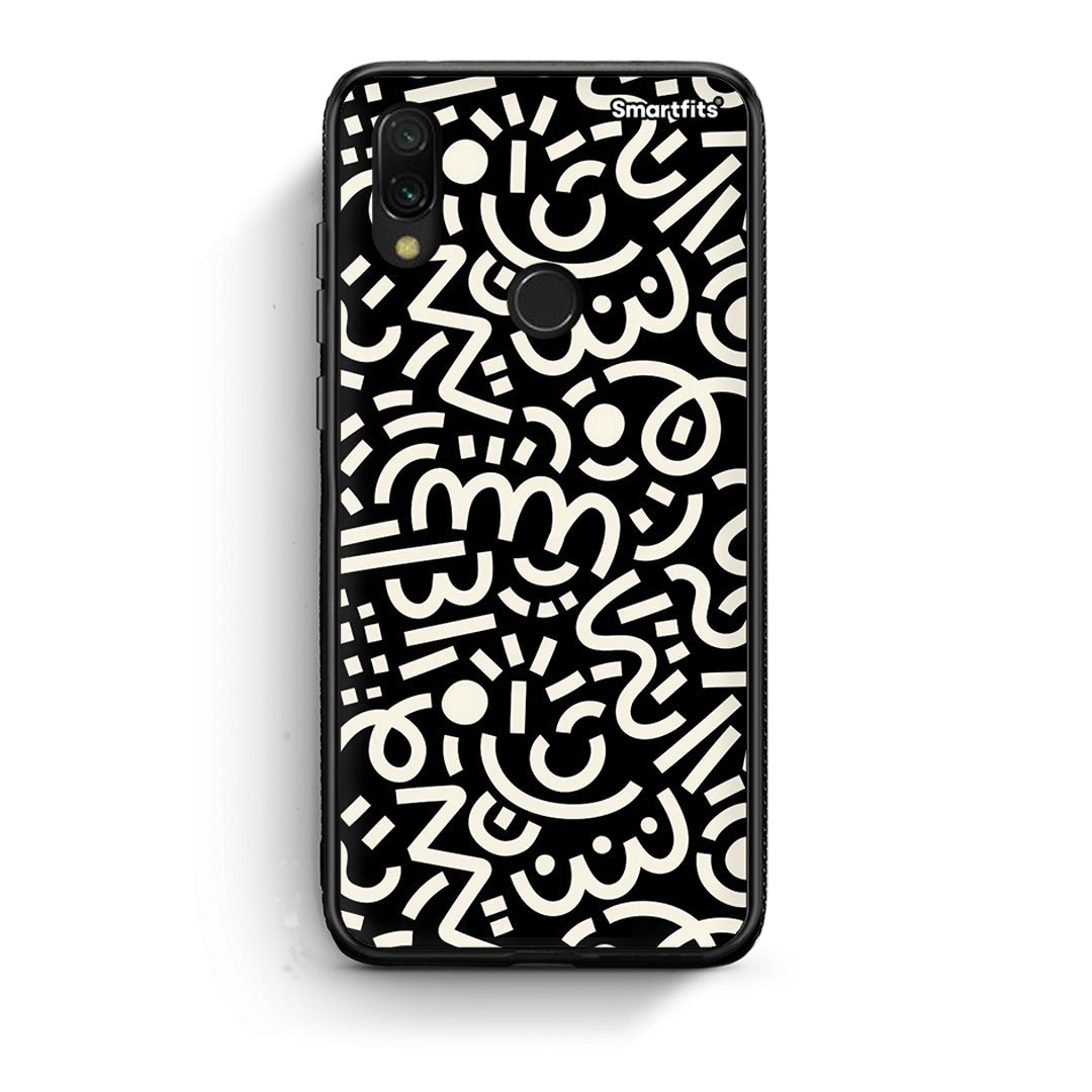 Xiaomi Redmi 7 Doodle Art Θήκη από τη Smartfits με σχέδιο στο πίσω μέρος και μαύρο περίβλημα | Smartphone case with colorful back and black bezels by Smartfits