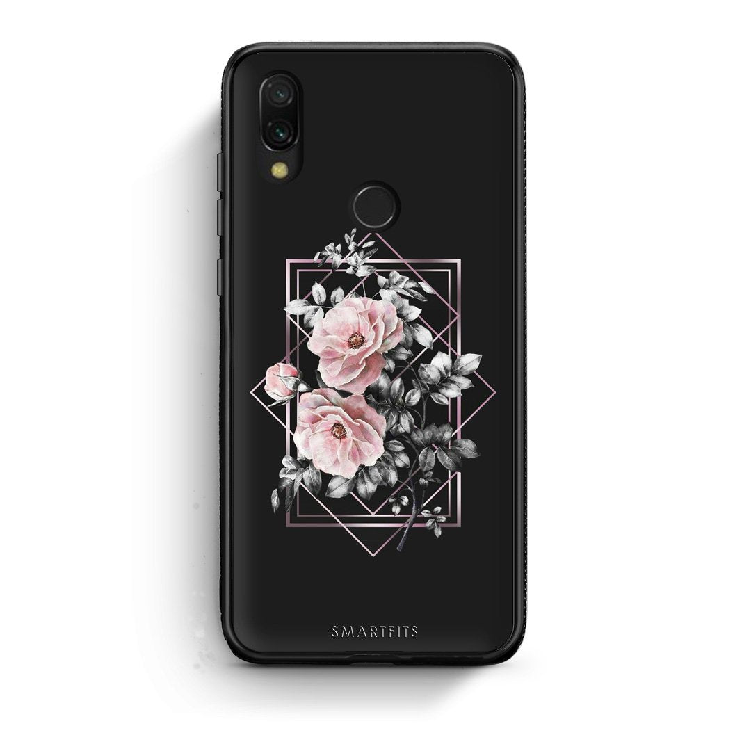4 - Xiaomi Redmi 7 Frame Flower case, cover, bumper