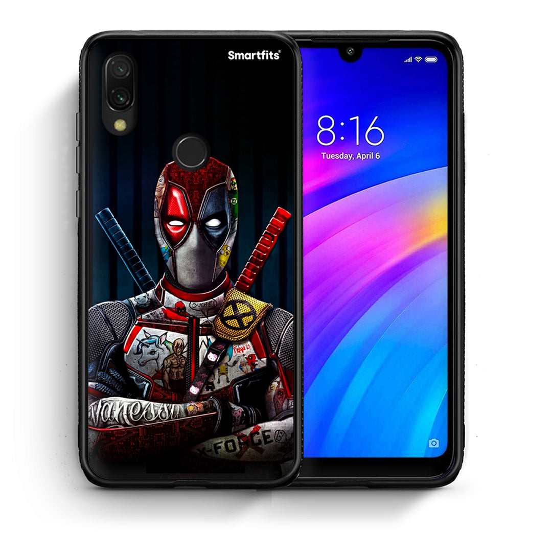 Θήκη Xiaomi Redmi 7 Funny Guy από τη Smartfits με σχέδιο στο πίσω μέρος και μαύρο περίβλημα | Xiaomi Redmi 7 Funny Guy case with colorful back and black bezels