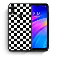 Thumbnail for Θήκη Xiaomi Redmi 7 Squares Geometric από τη Smartfits με σχέδιο στο πίσω μέρος και μαύρο περίβλημα | Xiaomi Redmi 7 Squares Geometric case with colorful back and black bezels