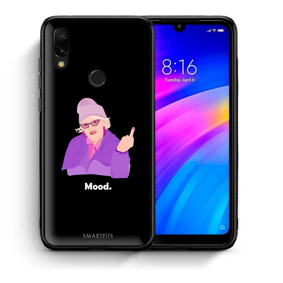 Θήκη Xiaomi Redmi 7 Grandma Mood Black από τη Smartfits με σχέδιο στο πίσω μέρος και μαύρο περίβλημα | Xiaomi Redmi 7 Grandma Mood Black case with colorful back and black bezels