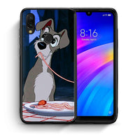 Thumbnail for Θήκη Αγίου Βαλεντίνου Xiaomi Redmi 7 Lady And Tramp 1 από τη Smartfits με σχέδιο στο πίσω μέρος και μαύρο περίβλημα | Xiaomi Redmi 7 Lady And Tramp 1 case with colorful back and black bezels