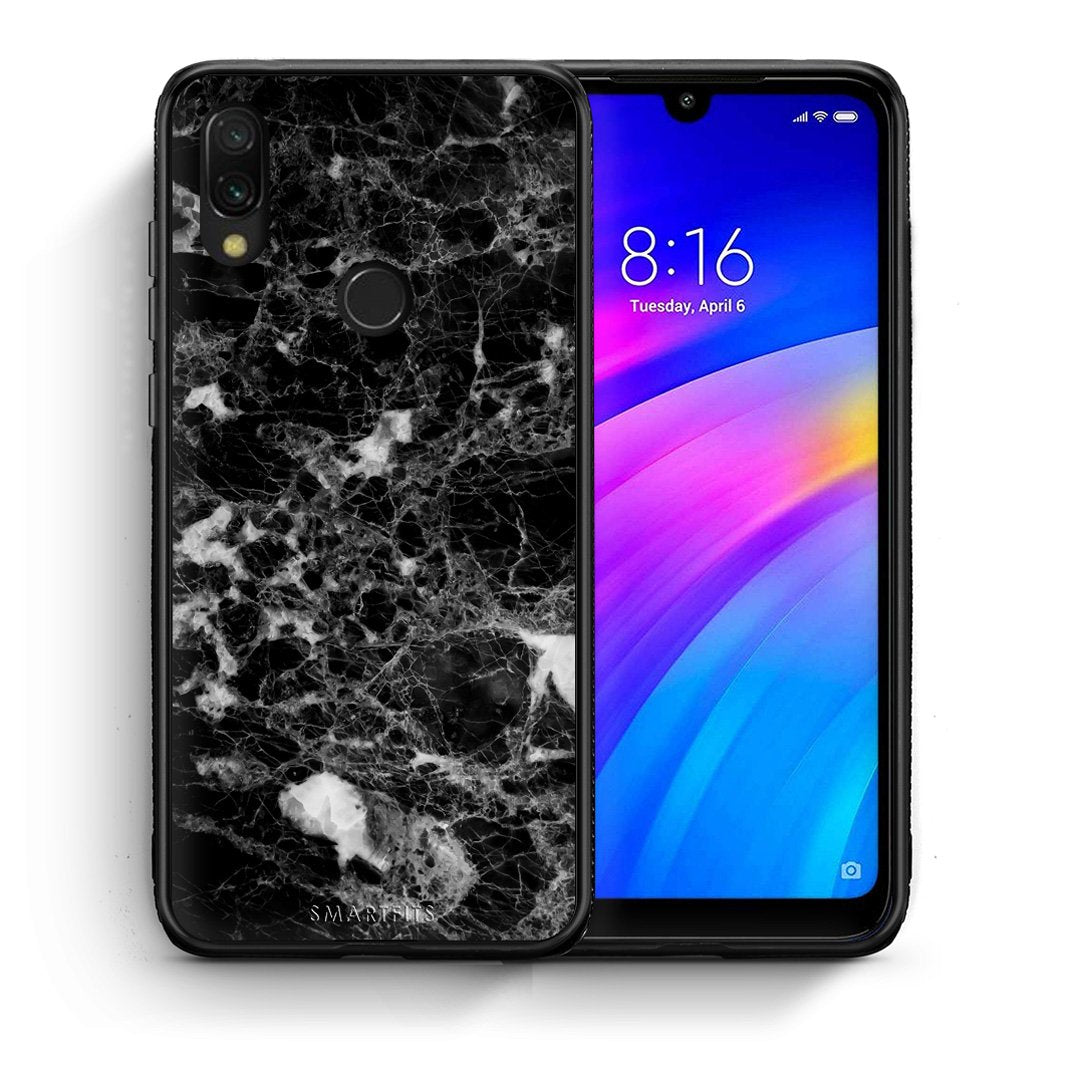 Θήκη Xiaomi Redmi 7 Male Marble από τη Smartfits με σχέδιο στο πίσω μέρος και μαύρο περίβλημα | Xiaomi Redmi 7 Male Marble case with colorful back and black bezels