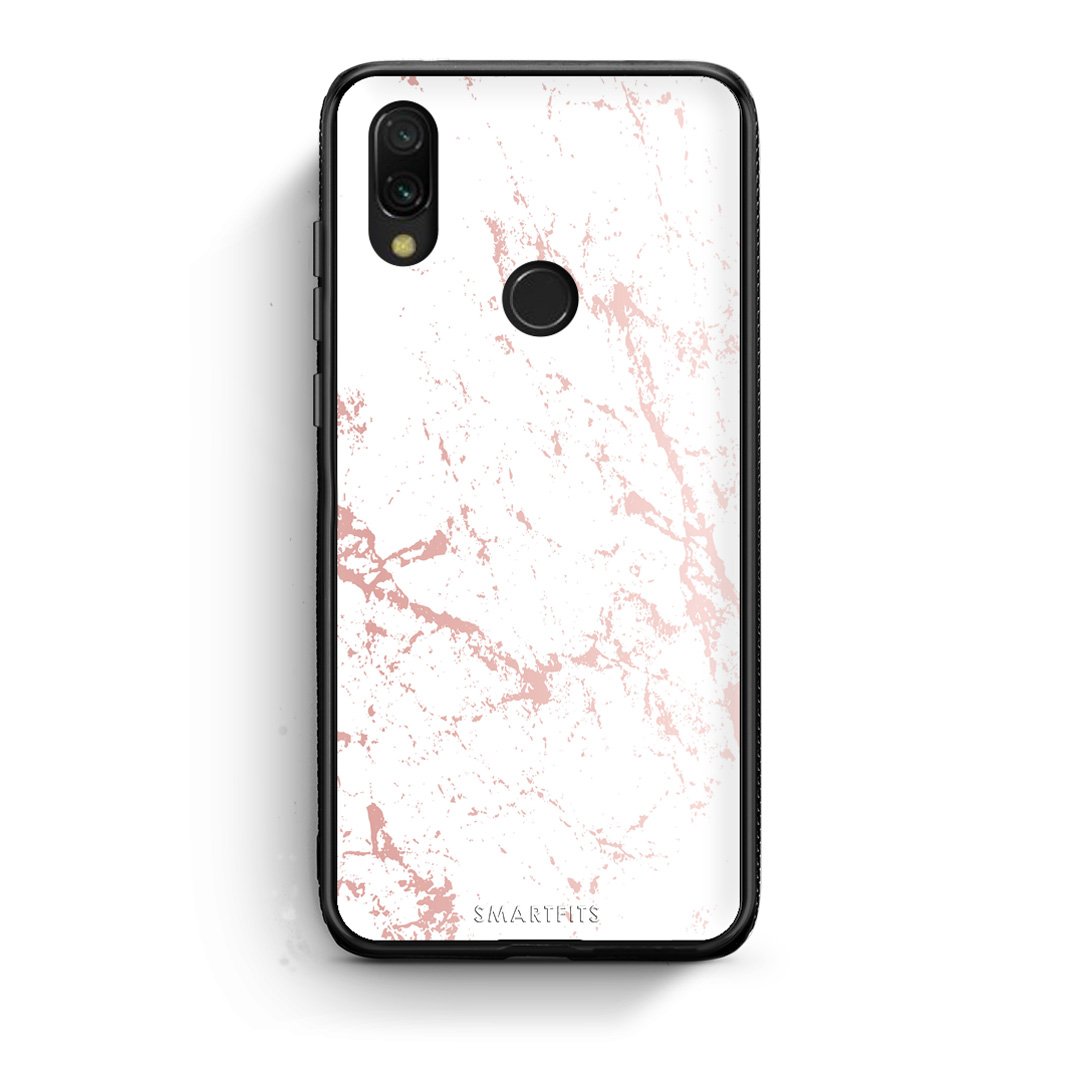 116 - Xiaomi Redmi 7 Pink Splash Marble case, cover, bumper