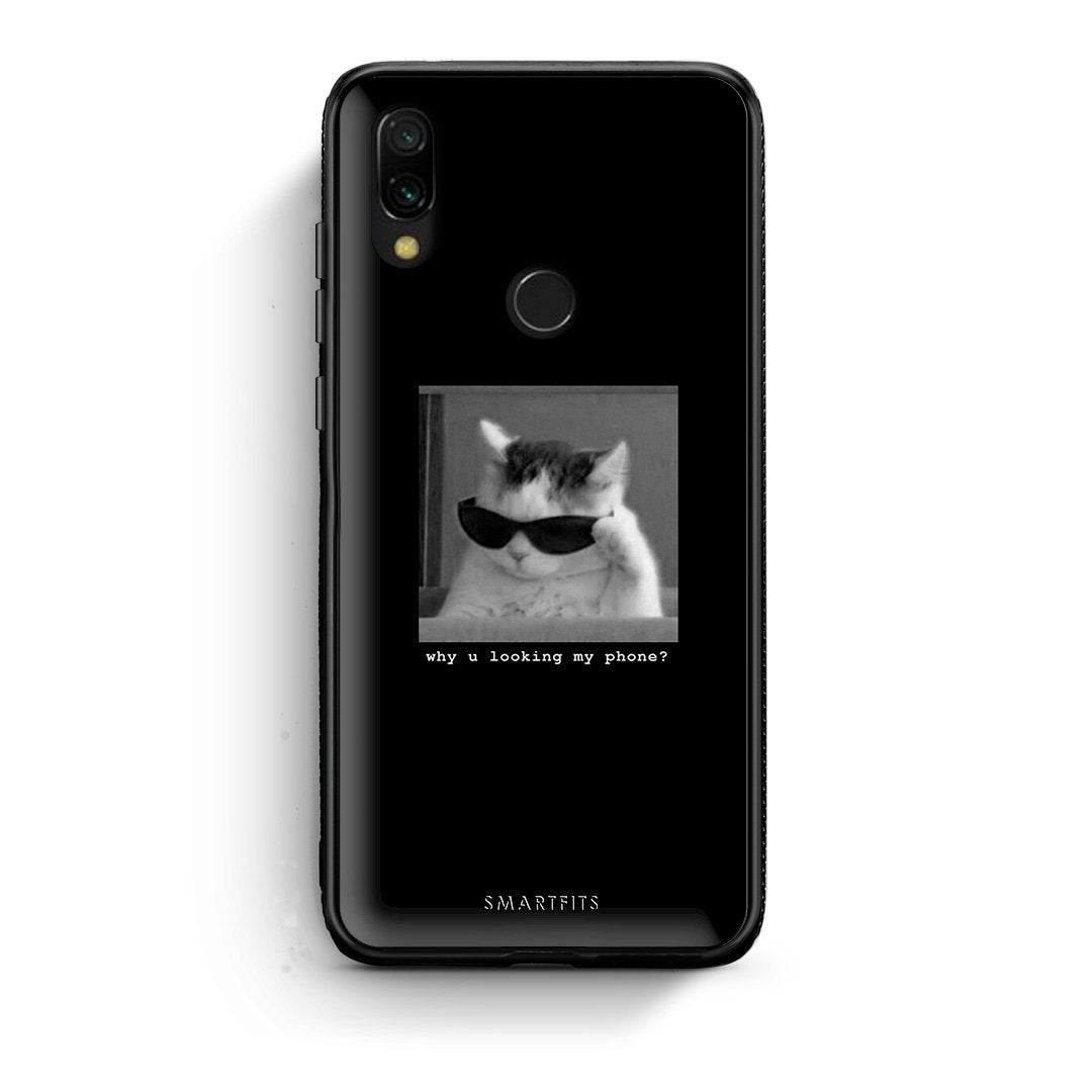 Xiaomi Redmi 7 Meme Cat θήκη από τη Smartfits με σχέδιο στο πίσω μέρος και μαύρο περίβλημα | Smartphone case with colorful back and black bezels by Smartfits