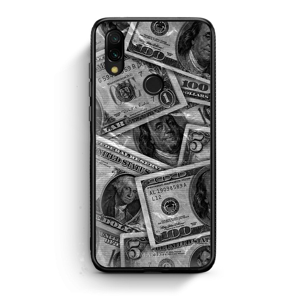 Xiaomi Redmi 7 Money Dollars θήκη από τη Smartfits με σχέδιο στο πίσω μέρος και μαύρο περίβλημα | Smartphone case with colorful back and black bezels by Smartfits