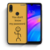 Thumbnail for Θήκη Xiaomi Redmi 7 My Password από τη Smartfits με σχέδιο στο πίσω μέρος και μαύρο περίβλημα | Xiaomi Redmi 7 My Password case with colorful back and black bezels