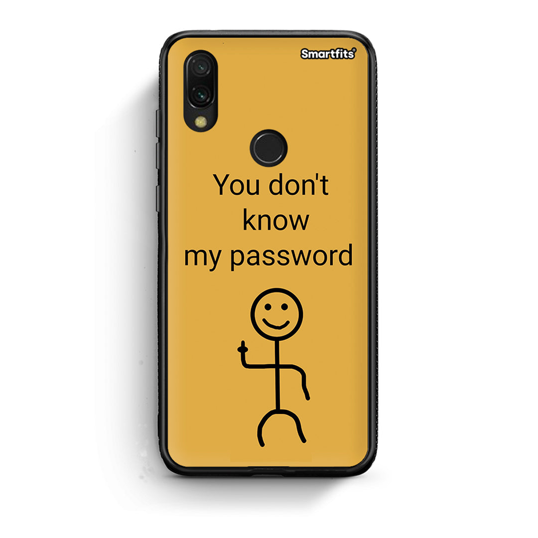 Xiaomi Redmi 7 My Password Θήκη από τη Smartfits με σχέδιο στο πίσω μέρος και μαύρο περίβλημα | Smartphone case with colorful back and black bezels by Smartfits