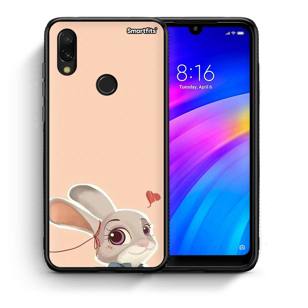 Θήκη Xiaomi Redmi 7 Nick Wilde And Judy Hopps Love 2 από τη Smartfits με σχέδιο στο πίσω μέρος και μαύρο περίβλημα | Xiaomi Redmi 7 Nick Wilde And Judy Hopps Love 2 case with colorful back and black bezels