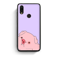 Thumbnail for Xiaomi Redmi 7 Pig Love 2 Θήκη Αγίου Βαλεντίνου από τη Smartfits με σχέδιο στο πίσω μέρος και μαύρο περίβλημα | Smartphone case with colorful back and black bezels by Smartfits
