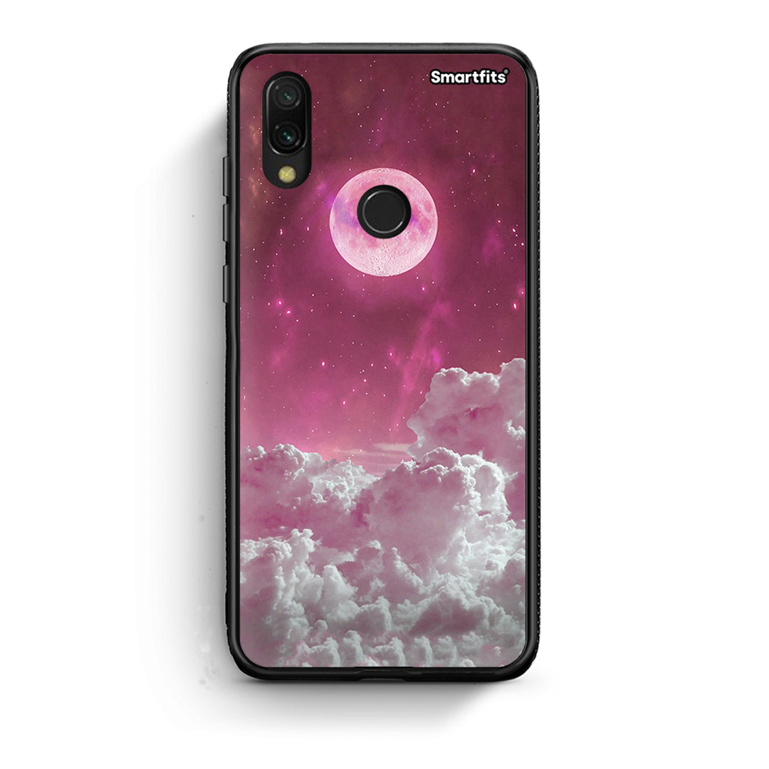 Xiaomi Redmi 7 Pink Moon Θήκη από τη Smartfits με σχέδιο στο πίσω μέρος και μαύρο περίβλημα | Smartphone case with colorful back and black bezels by Smartfits