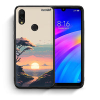 Thumbnail for Θήκη Xiaomi Redmi 7 Pixel Sunset από τη Smartfits με σχέδιο στο πίσω μέρος και μαύρο περίβλημα | Xiaomi Redmi 7 Pixel Sunset case with colorful back and black bezels