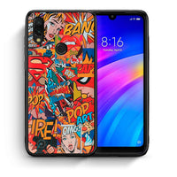 Thumbnail for Θήκη Xiaomi Redmi 7 PopArt OMG από τη Smartfits με σχέδιο στο πίσω μέρος και μαύρο περίβλημα | Xiaomi Redmi 7 PopArt OMG case with colorful back and black bezels