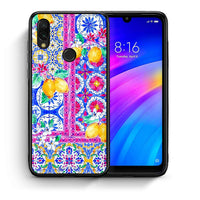 Thumbnail for Θήκη Xiaomi Redmi 7 Retro Spring από τη Smartfits με σχέδιο στο πίσω μέρος και μαύρο περίβλημα | Xiaomi Redmi 7 Retro Spring case with colorful back and black bezels