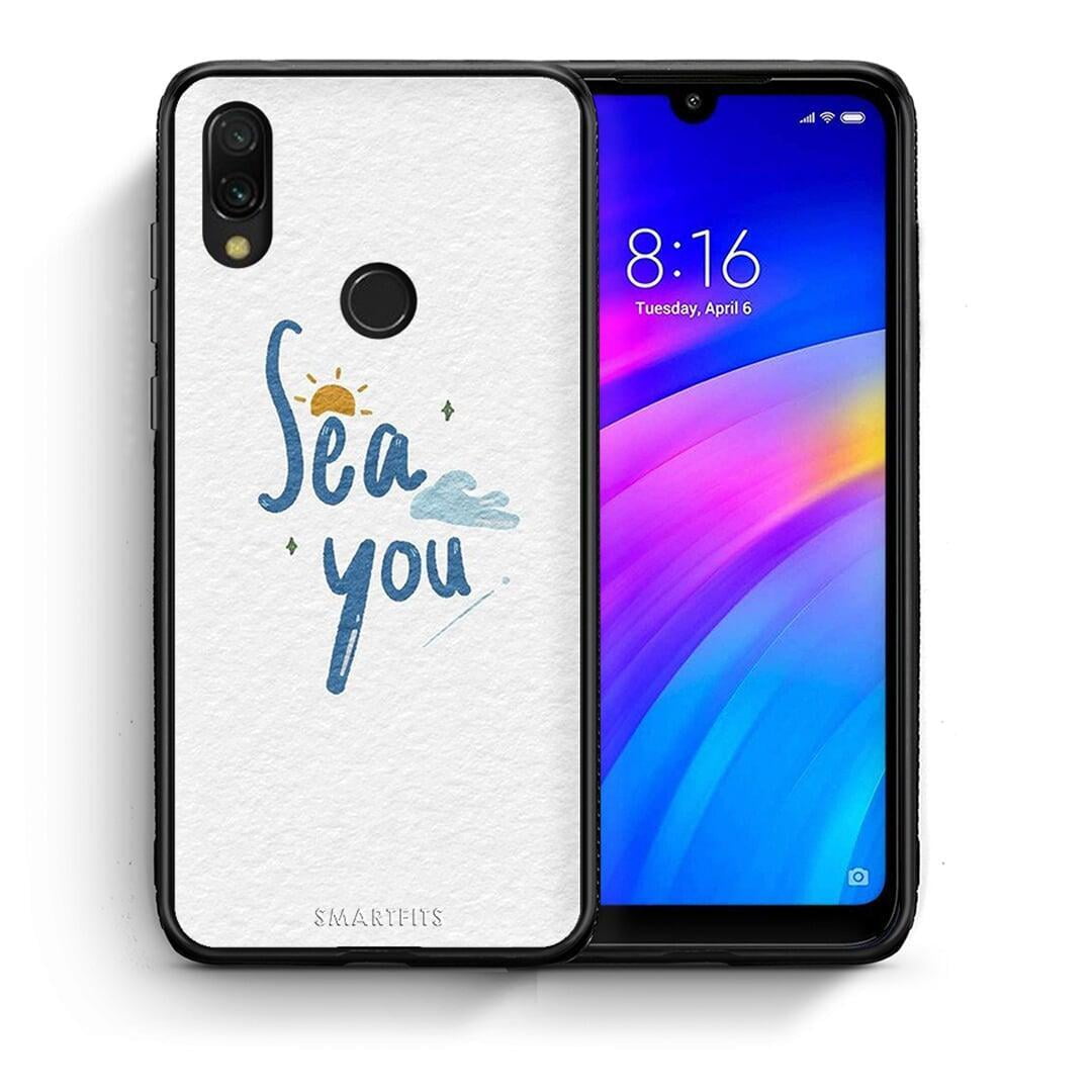 Θήκη Xiaomi Redmi 7 Sea You από τη Smartfits με σχέδιο στο πίσω μέρος και μαύρο περίβλημα | Xiaomi Redmi 7 Sea You case with colorful back and black bezels