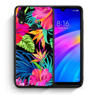Thumbnail for Θήκη Xiaomi Redmi 7 Tropical Flowers από τη Smartfits με σχέδιο στο πίσω μέρος και μαύρο περίβλημα | Xiaomi Redmi 7 Tropical Flowers case with colorful back and black bezels