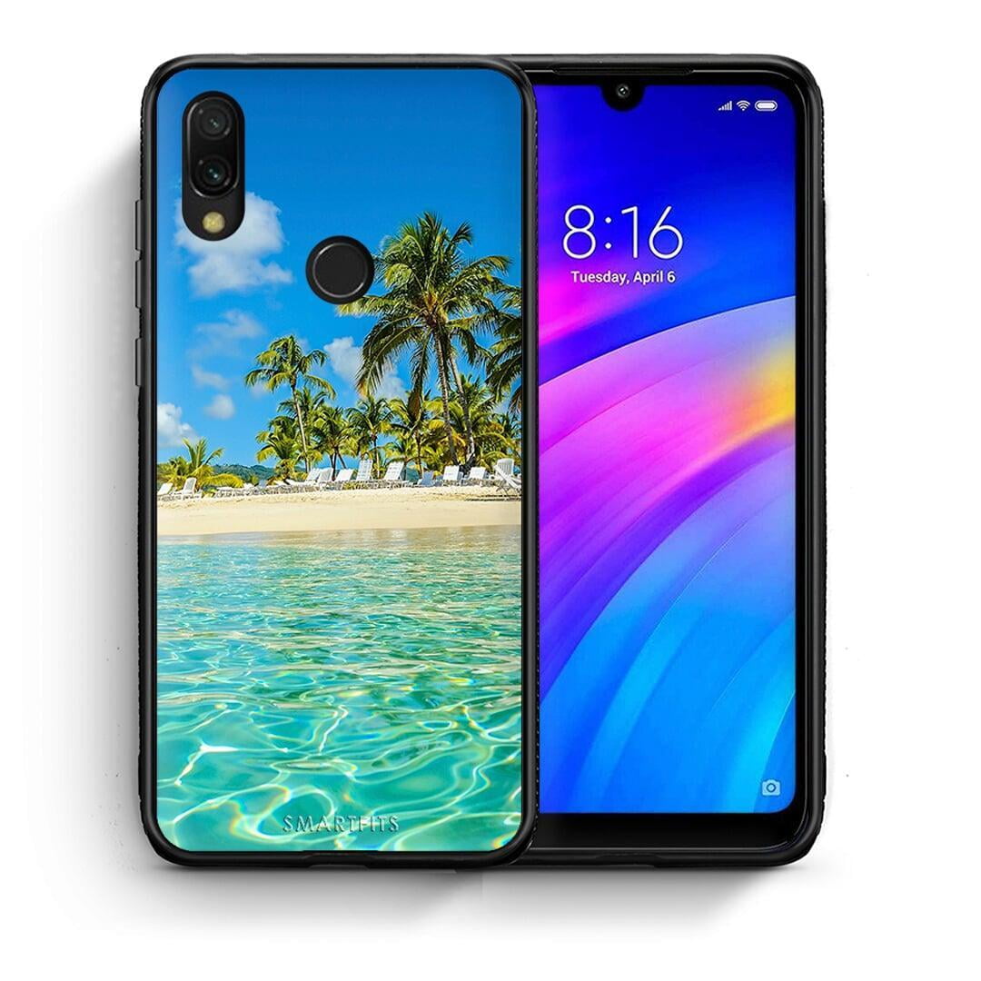 Θήκη Xiaomi Redmi 7 Tropical Vibes από τη Smartfits με σχέδιο στο πίσω μέρος και μαύρο περίβλημα | Xiaomi Redmi 7 Tropical Vibes case with colorful back and black bezels