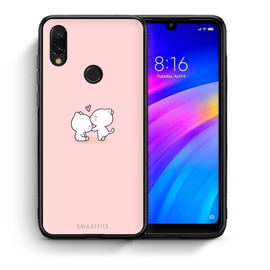 Θήκη Xiaomi Redmi 7 Love Valentine από τη Smartfits με σχέδιο στο πίσω μέρος και μαύρο περίβλημα | Xiaomi Redmi 7 Love Valentine case with colorful back and black bezels