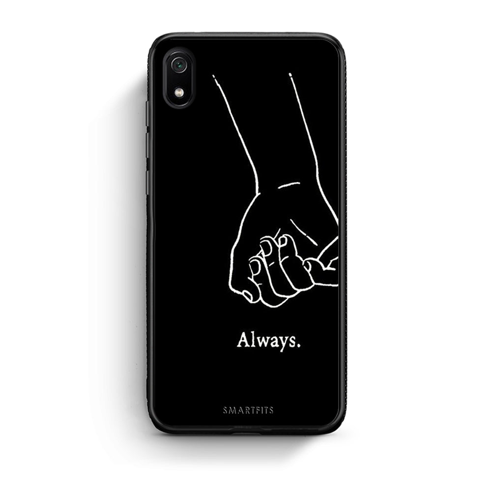 Xiaomi Redmi 7A Always & Forever 1 Θήκη Αγίου Βαλεντίνου από τη Smartfits με σχέδιο στο πίσω μέρος και μαύρο περίβλημα | Smartphone case with colorful back and black bezels by Smartfits