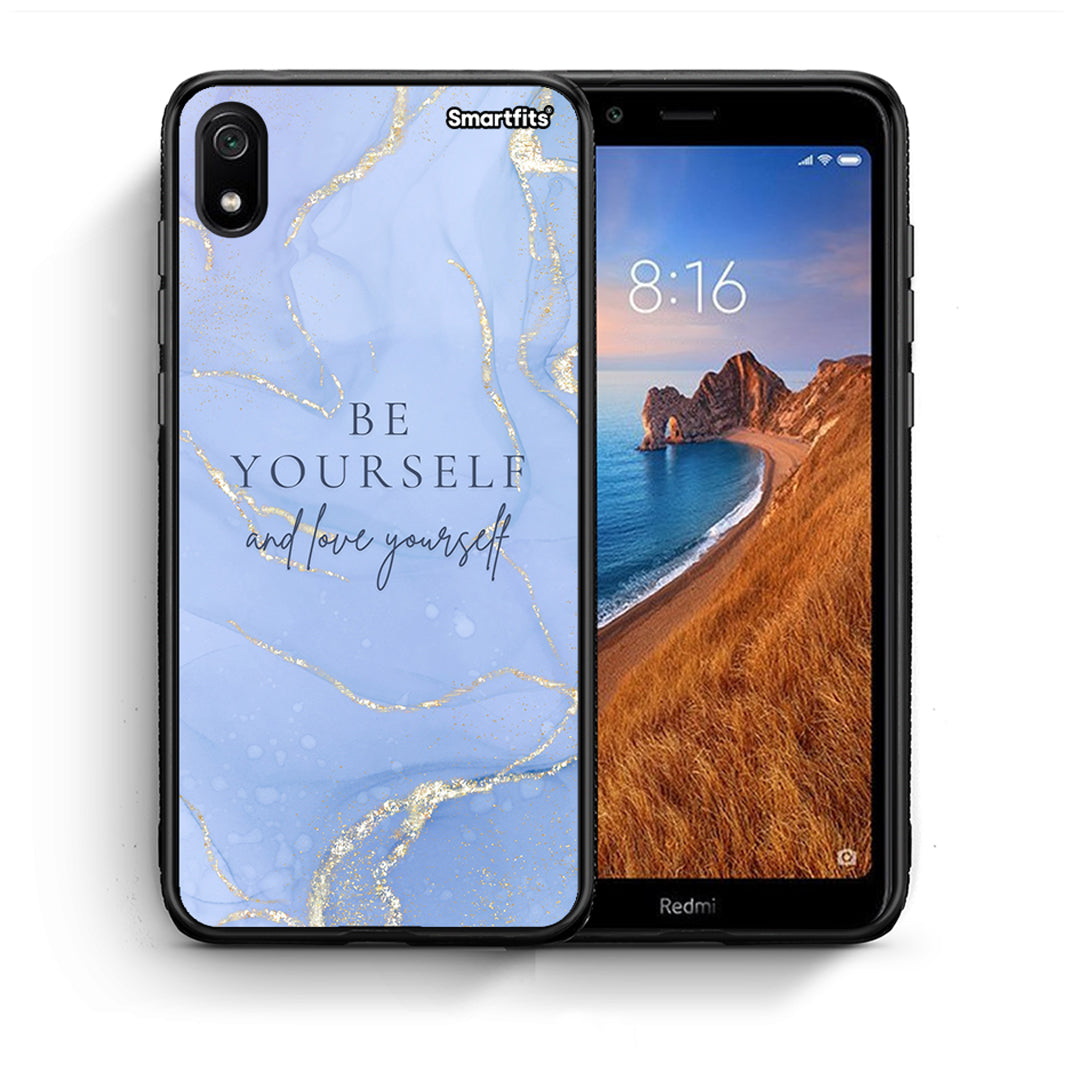 Θήκη Xiaomi Redmi 7A Be Yourself από τη Smartfits με σχέδιο στο πίσω μέρος και μαύρο περίβλημα | Xiaomi Redmi 7A Be Yourself case with colorful back and black bezels