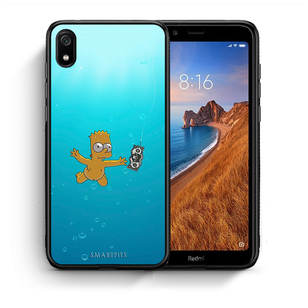 Θήκη Xiaomi Redmi 7A Chasing Money από τη Smartfits με σχέδιο στο πίσω μέρος και μαύρο περίβλημα | Xiaomi Redmi 7A Chasing Money case with colorful back and black bezels