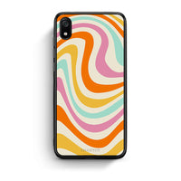 Thumbnail for Xiaomi Redmi 7A Colourful Waves θήκη από τη Smartfits με σχέδιο στο πίσω μέρος και μαύρο περίβλημα | Smartphone case with colorful back and black bezels by Smartfits