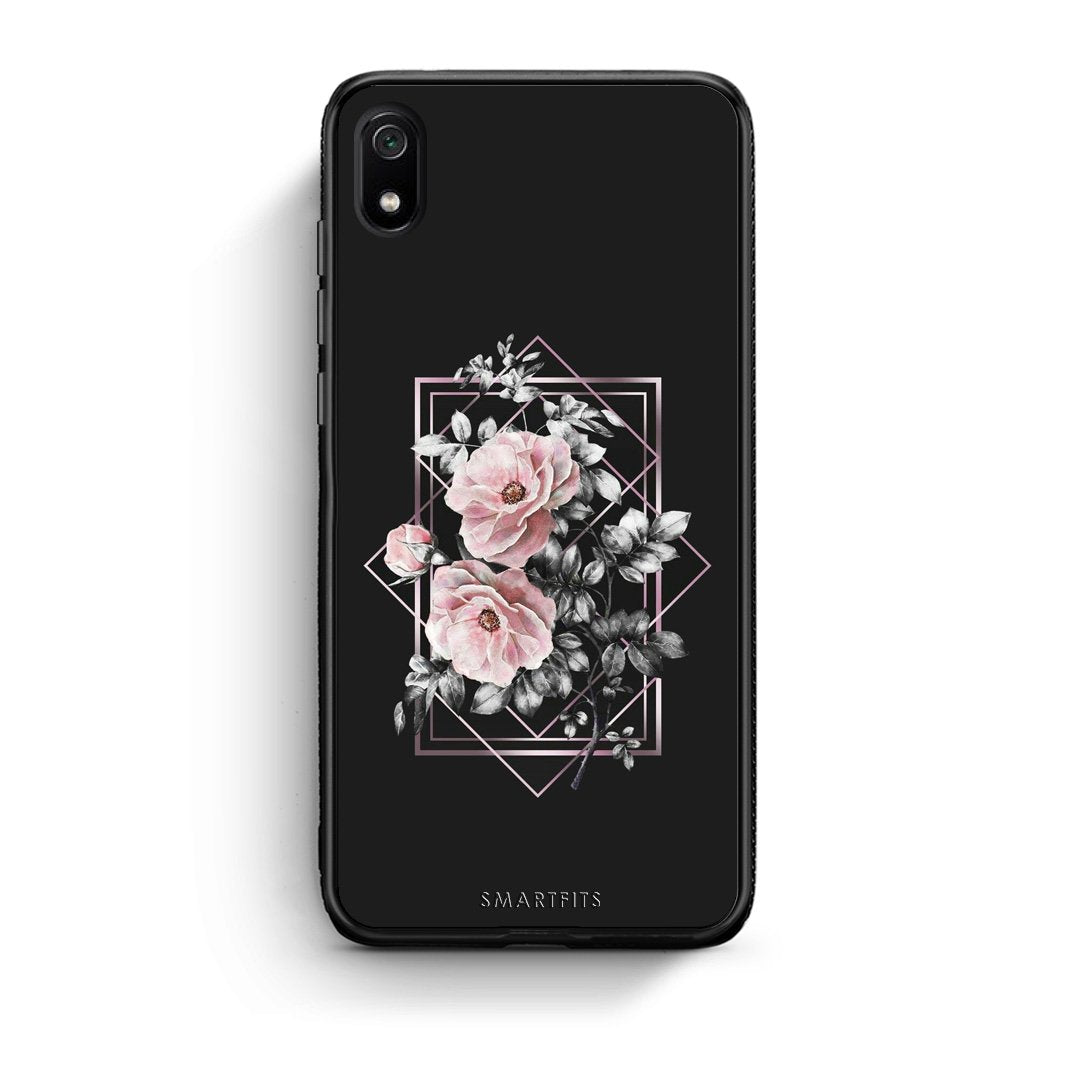 4 - Xiaomi Redmi 7A Frame Flower case, cover, bumper