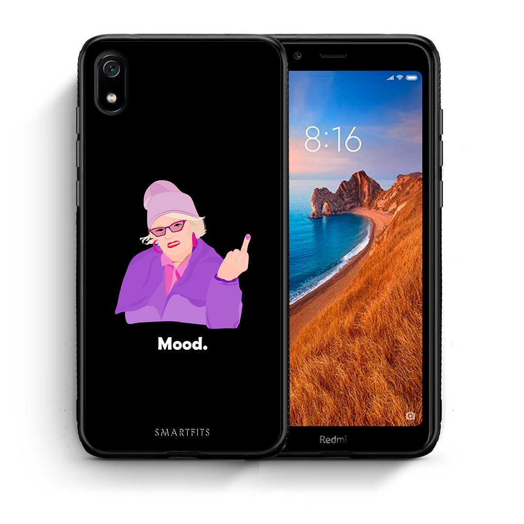 Θήκη Xiaomi Redmi 7A Grandma Mood Black από τη Smartfits με σχέδιο στο πίσω μέρος και μαύρο περίβλημα | Xiaomi Redmi 7A Grandma Mood Black case with colorful back and black bezels