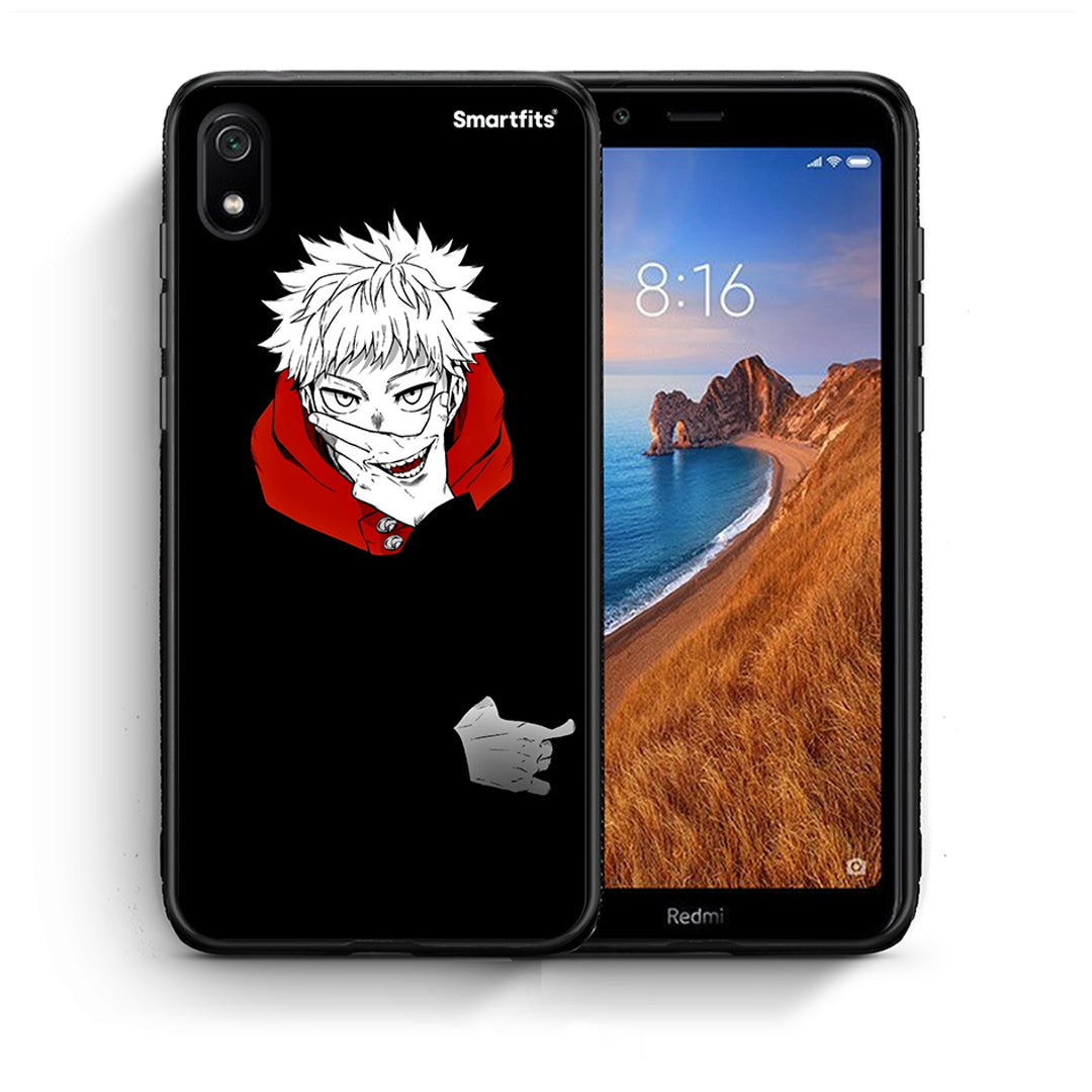 Θήκη Xiaomi Redmi 7A Itadori Anime από τη Smartfits με σχέδιο στο πίσω μέρος και μαύρο περίβλημα | Xiaomi Redmi 7A Itadori Anime case with colorful back and black bezels