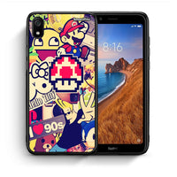 Thumbnail for Θήκη Xiaomi Redmi 7A Love The 90s από τη Smartfits με σχέδιο στο πίσω μέρος και μαύρο περίβλημα | Xiaomi Redmi 7A Love The 90s case with colorful back and black bezels
