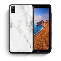 Thumbnail for Θήκη Xiaomi Redmi 7A White Marble από τη Smartfits με σχέδιο στο πίσω μέρος και μαύρο περίβλημα | Xiaomi Redmi 7A White Marble case with colorful back and black bezels