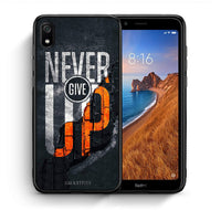 Thumbnail for Θήκη Αγίου Βαλεντίνου Xiaomi Redmi 7A Never Give Up από τη Smartfits με σχέδιο στο πίσω μέρος και μαύρο περίβλημα | Xiaomi Redmi 7A Never Give Up case with colorful back and black bezels