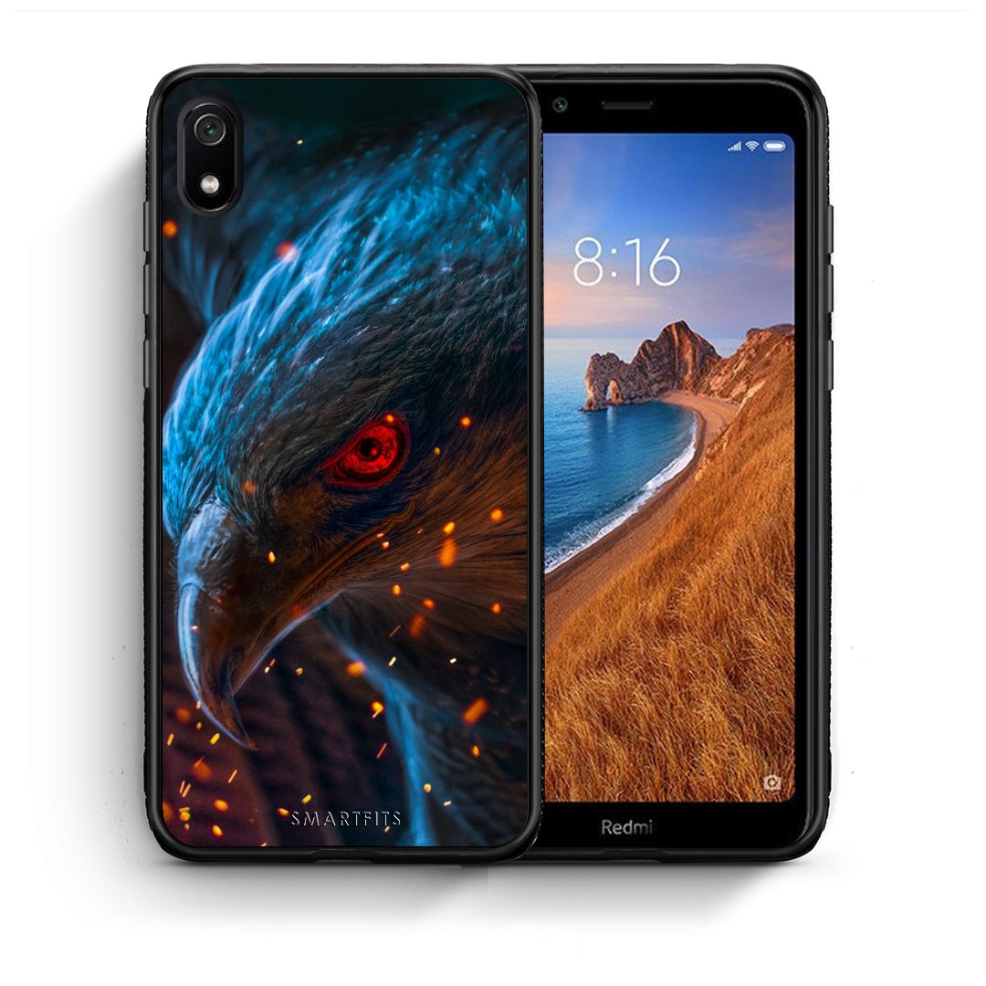 Θήκη Xiaomi Redmi 7A Eagle PopArt από τη Smartfits με σχέδιο στο πίσω μέρος και μαύρο περίβλημα | Xiaomi Redmi 7A Eagle PopArt case with colorful back and black bezels