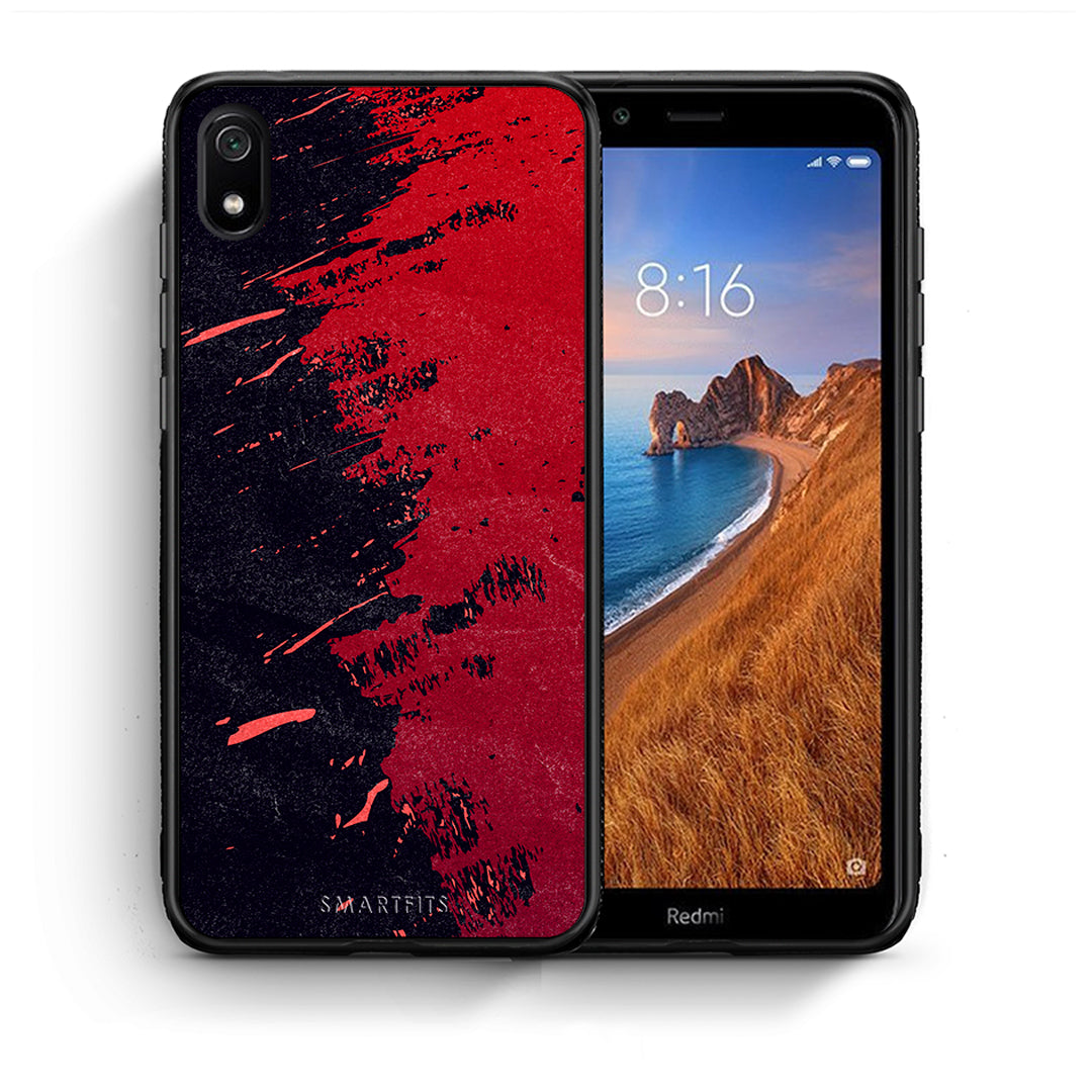Θήκη Αγίου Βαλεντίνου Xiaomi Redmi 7A Red Paint από τη Smartfits με σχέδιο στο πίσω μέρος και μαύρο περίβλημα | Xiaomi Redmi 7A Red Paint case with colorful back and black bezels