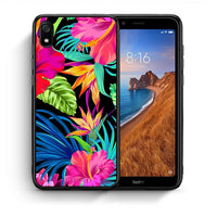 Thumbnail for Θήκη Xiaomi Redmi 7A Tropical Flowers από τη Smartfits με σχέδιο στο πίσω μέρος και μαύρο περίβλημα | Xiaomi Redmi 7A Tropical Flowers case with colorful back and black bezels