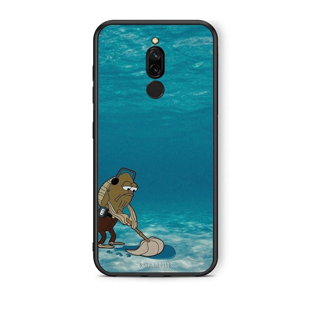 Xiaomi Redmi 8 Clean The Ocean Θήκη από τη Smartfits με σχέδιο στο πίσω μέρος και μαύρο περίβλημα | Smartphone case with colorful back and black bezels by Smartfits