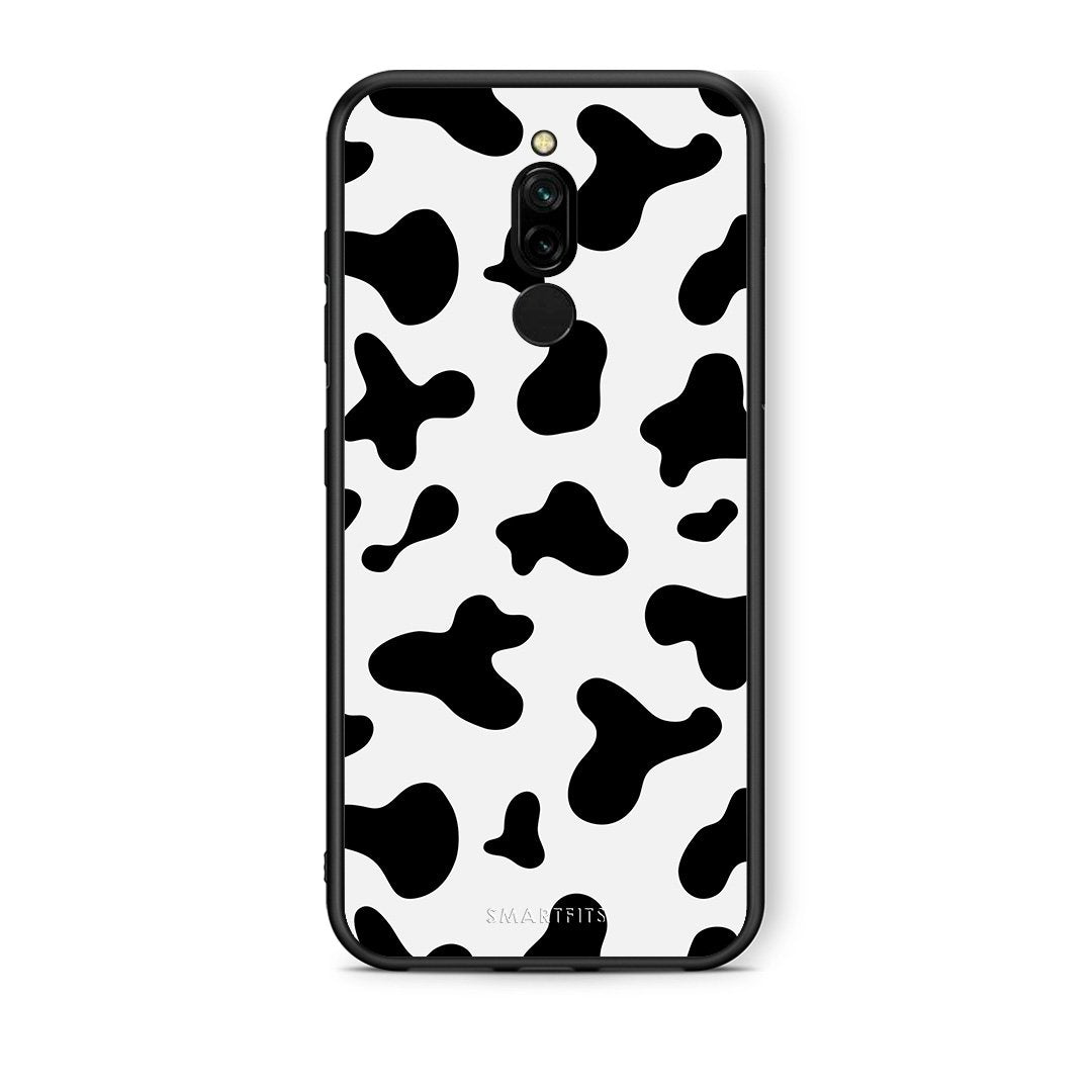 Xiaomi Redmi 8 Cow Print θήκη από τη Smartfits με σχέδιο στο πίσω μέρος και μαύρο περίβλημα | Smartphone case with colorful back and black bezels by Smartfits
