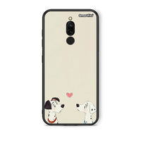 Thumbnail for Xiaomi Redmi 8 Dalmatians Love θήκη από τη Smartfits με σχέδιο στο πίσω μέρος και μαύρο περίβλημα | Smartphone case with colorful back and black bezels by Smartfits