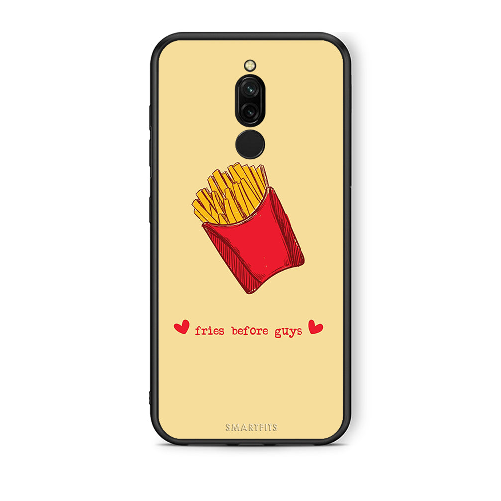 Xiaomi Redmi 8 Fries Before Guys Θήκη Αγίου Βαλεντίνου από τη Smartfits με σχέδιο στο πίσω μέρος και μαύρο περίβλημα | Smartphone case with colorful back and black bezels by Smartfits