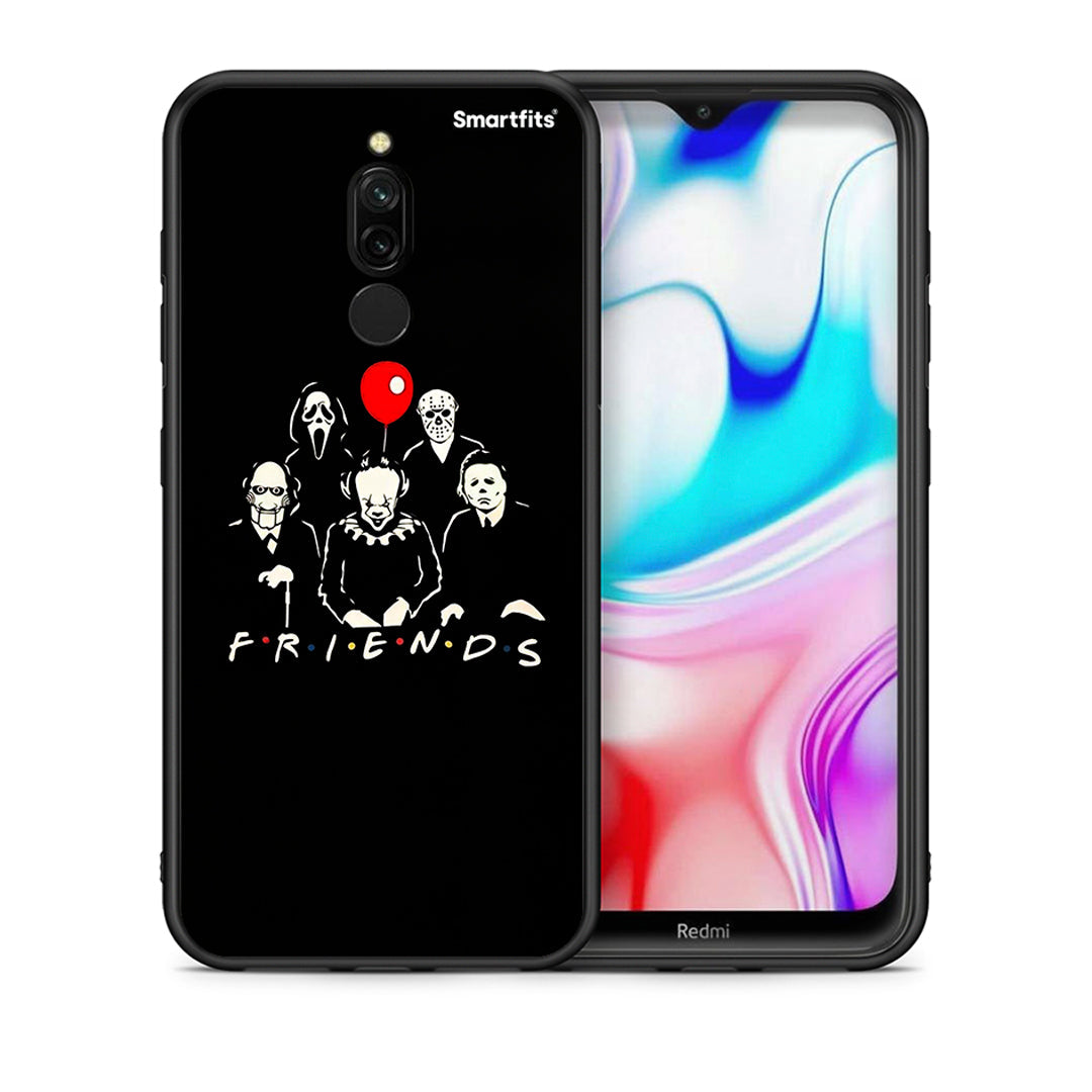 Θήκη Xiaomi Redmi 8 Halloween Friends από τη Smartfits με σχέδιο στο πίσω μέρος και μαύρο περίβλημα | Xiaomi Redmi 8 Halloween Friends case with colorful back and black bezels