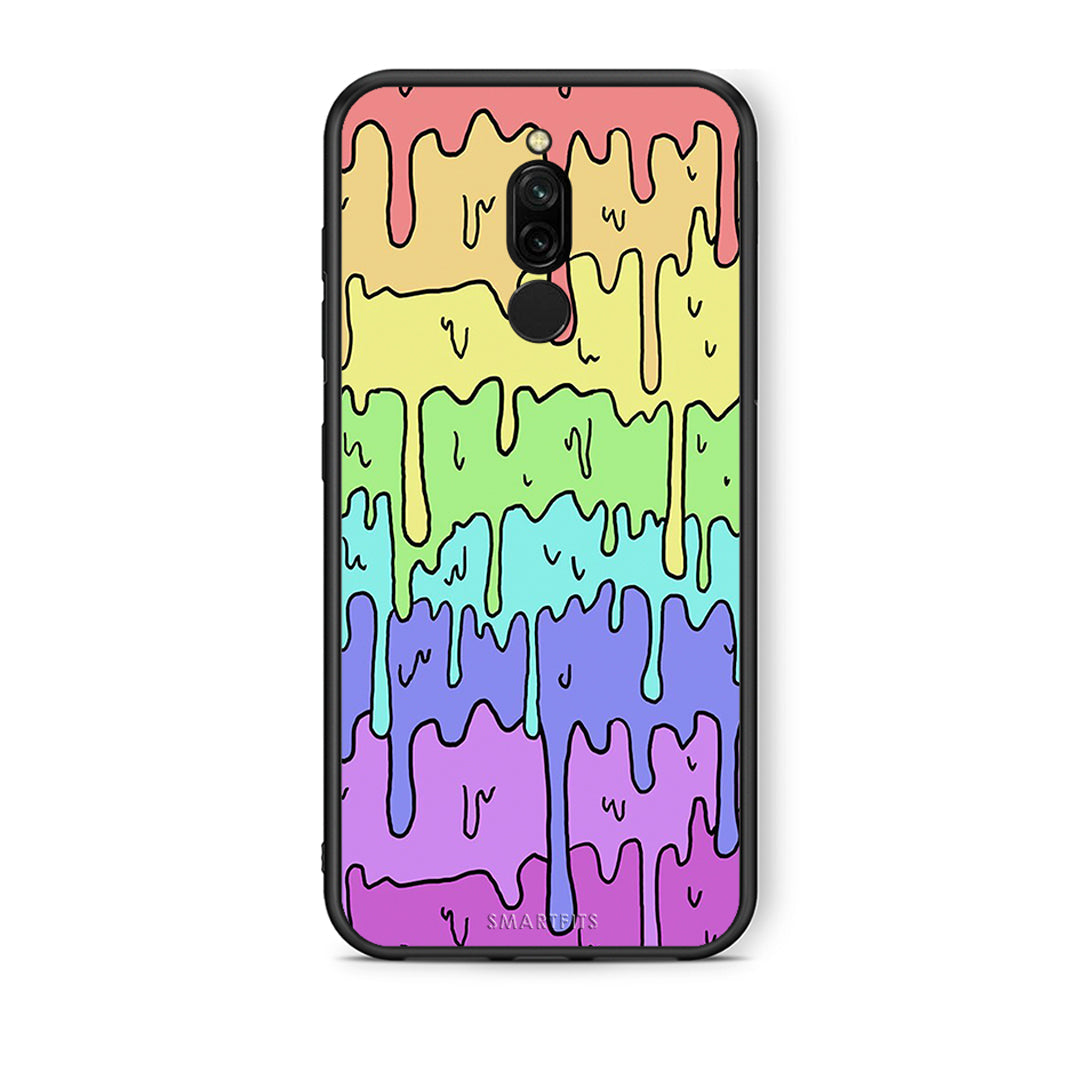 Xiaomi Redmi 8 Melting Rainbow θήκη από τη Smartfits με σχέδιο στο πίσω μέρος και μαύρο περίβλημα | Smartphone case with colorful back and black bezels by Smartfits