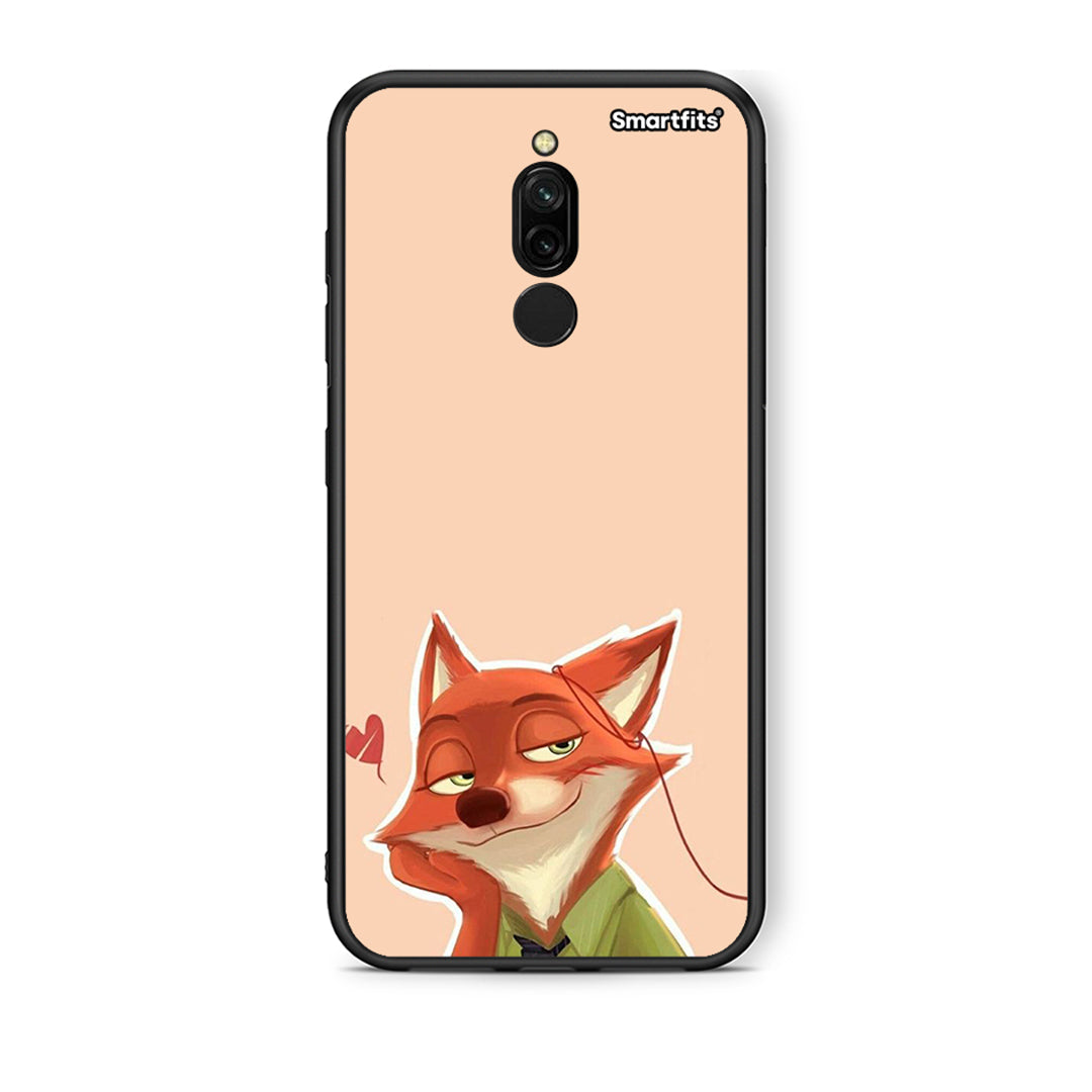 Xiaomi Redmi 8 Nick Wilde And Judy Hopps Love 1 θήκη από τη Smartfits με σχέδιο στο πίσω μέρος και μαύρο περίβλημα | Smartphone case with colorful back and black bezels by Smartfits