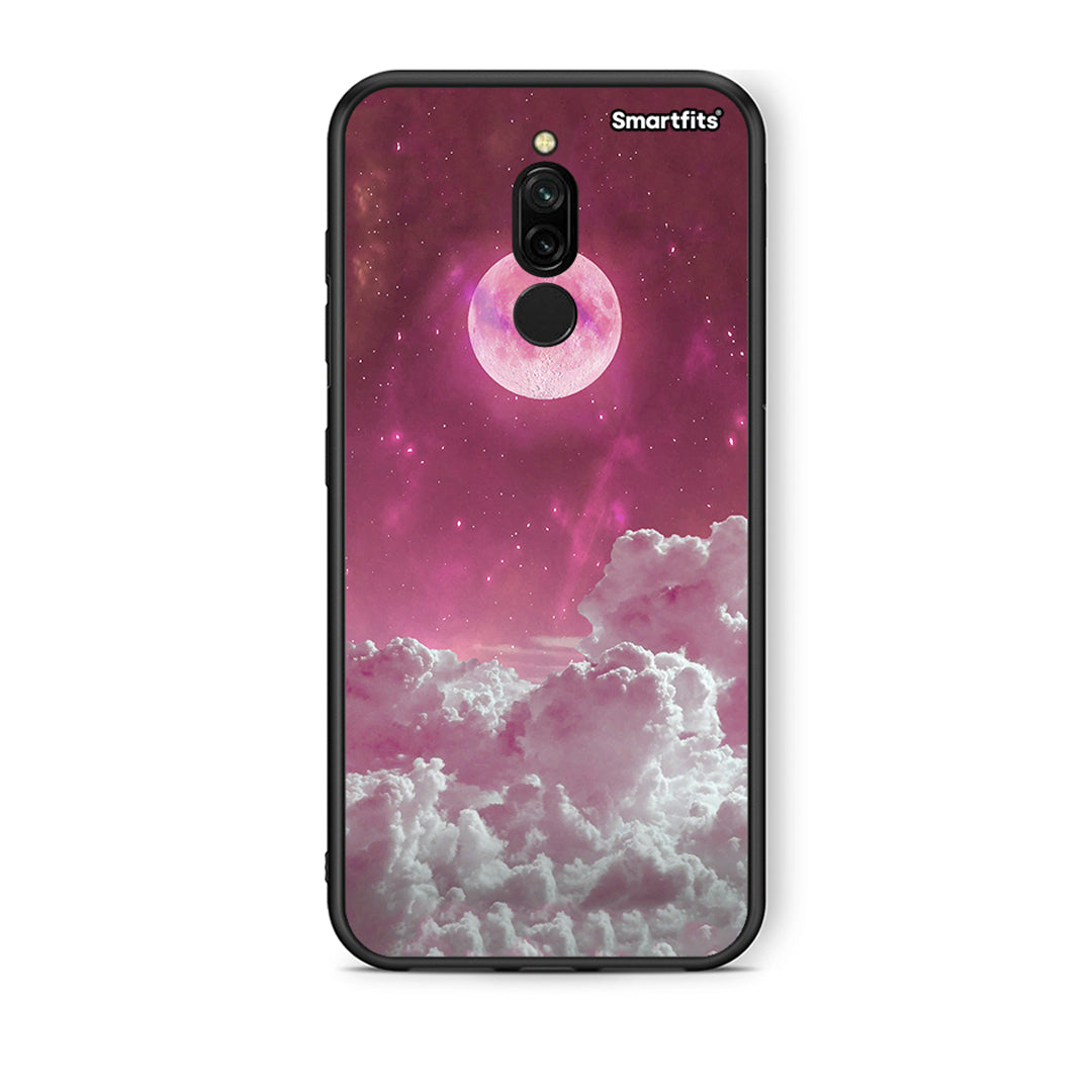 Xiaomi Redmi 8 Pink Moon Θήκη από τη Smartfits με σχέδιο στο πίσω μέρος και μαύρο περίβλημα | Smartphone case with colorful back and black bezels by Smartfits