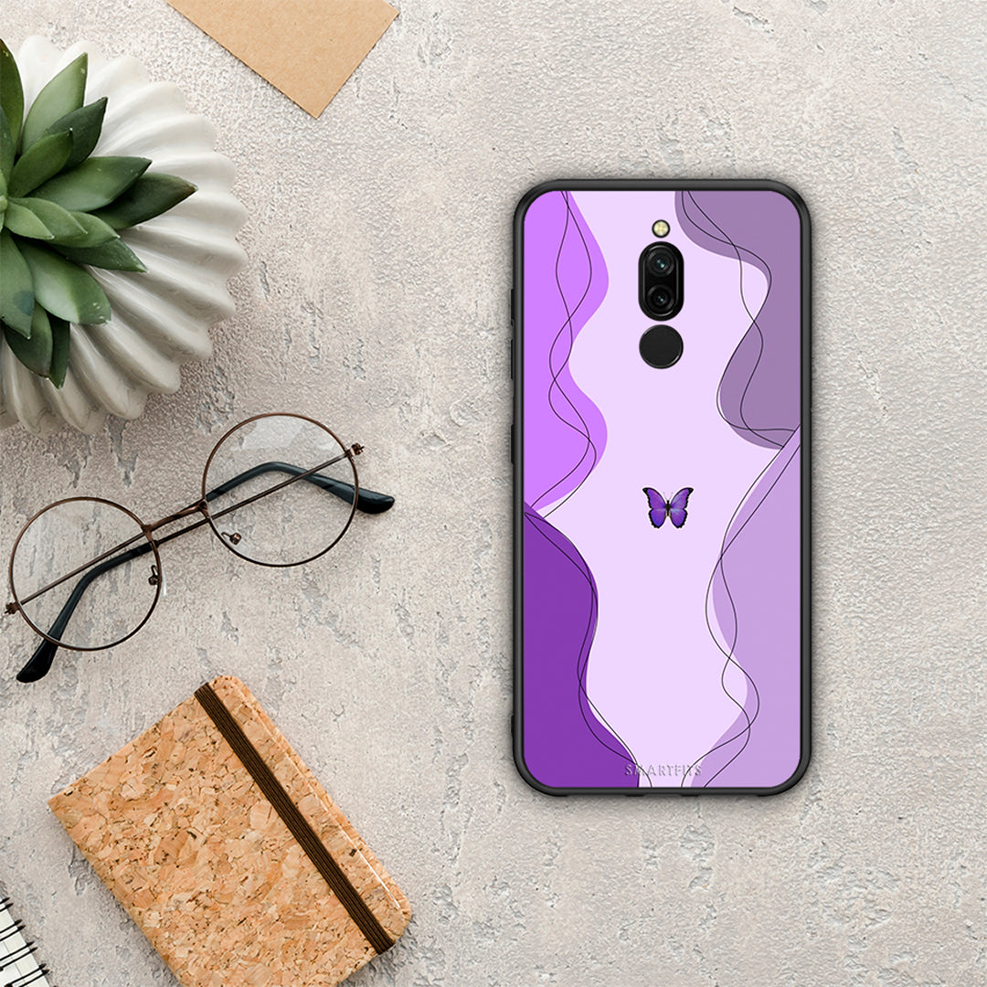 Purple Mariposa - Xiaomi Redmi 8 case