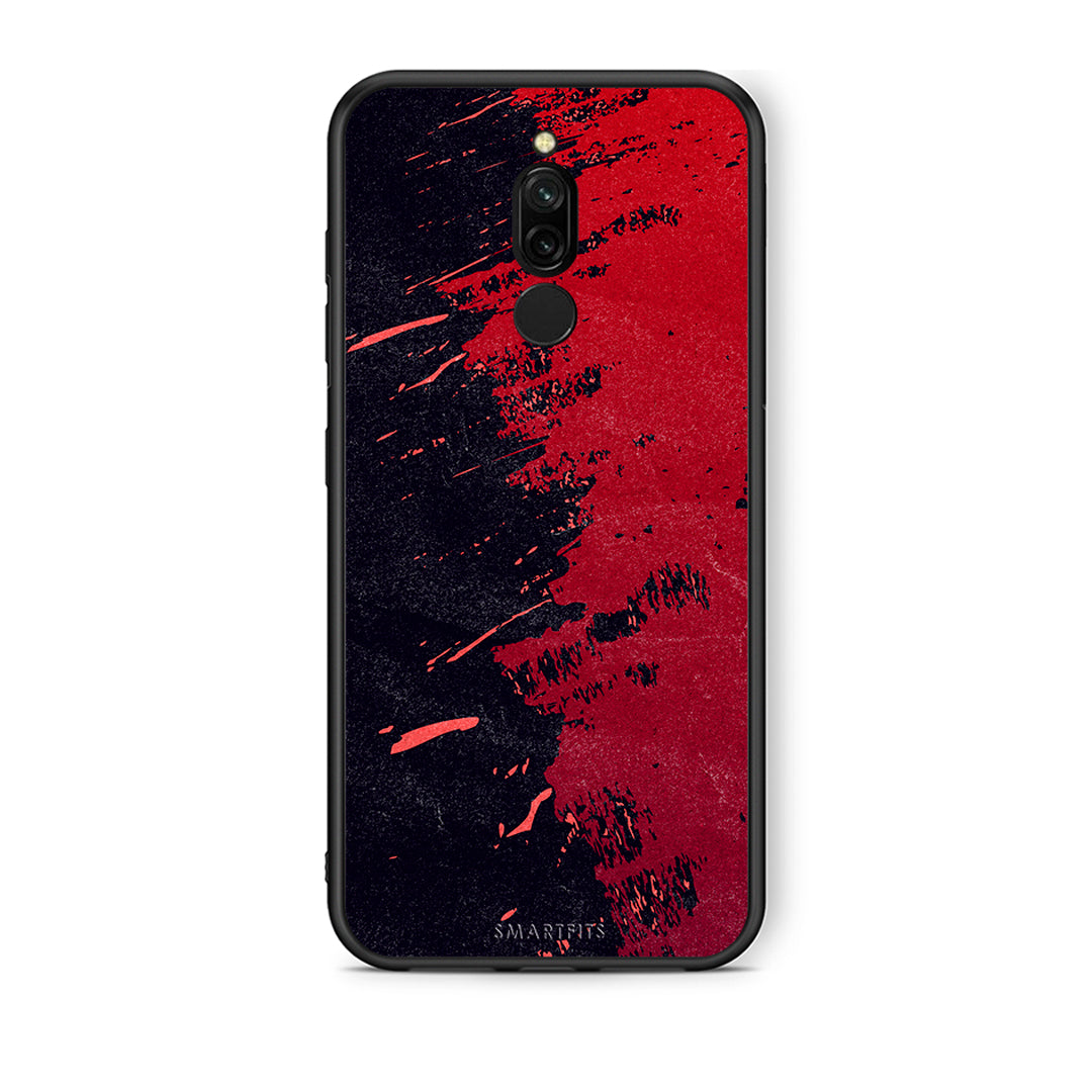 Xiaomi Redmi 8 Red Paint Θήκη Αγίου Βαλεντίνου από τη Smartfits με σχέδιο στο πίσω μέρος και μαύρο περίβλημα | Smartphone case with colorful back and black bezels by Smartfits