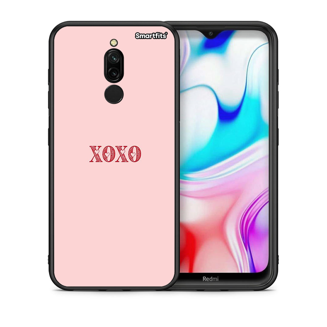 Θήκη Xiaomi Redmi 8 XOXO Love από τη Smartfits με σχέδιο στο πίσω μέρος και μαύρο περίβλημα | Xiaomi Redmi 8 XOXO Love case with colorful back and black bezels