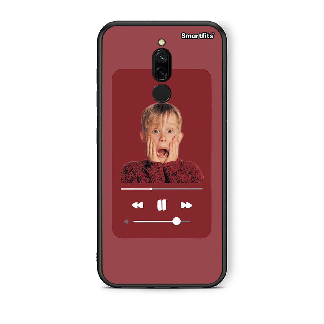 Xiaomi Redmi 8 Xmas Alone Music θήκη από τη Smartfits με σχέδιο στο πίσω μέρος και μαύρο περίβλημα | Smartphone case with colorful back and black bezels by Smartfits