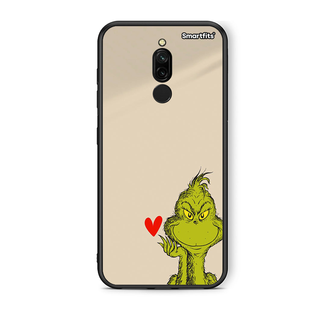 Xiaomi Redmi 8 Xmas Grinch θήκη από τη Smartfits με σχέδιο στο πίσω μέρος και μαύρο περίβλημα | Smartphone case with colorful back and black bezels by Smartfits