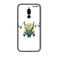 Thumbnail for Xiaomi Redmi 8 Xmas Minion Lights θήκη από τη Smartfits με σχέδιο στο πίσω μέρος και μαύρο περίβλημα | Smartphone case with colorful back and black bezels by Smartfits