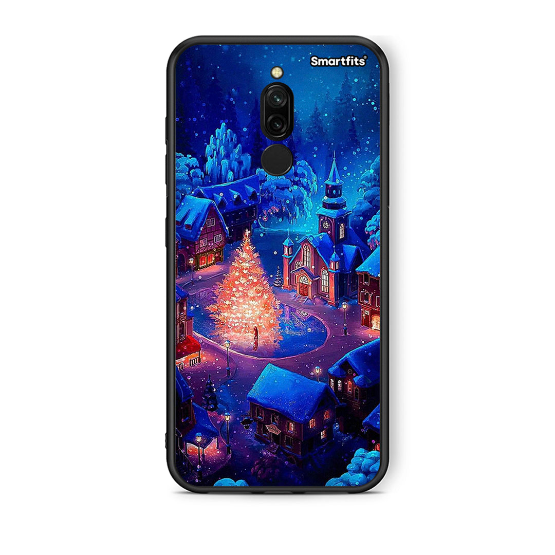 Xiaomi Redmi 8 Xmas Village θήκη από τη Smartfits με σχέδιο στο πίσω μέρος και μαύρο περίβλημα | Smartphone case with colorful back and black bezels by Smartfits